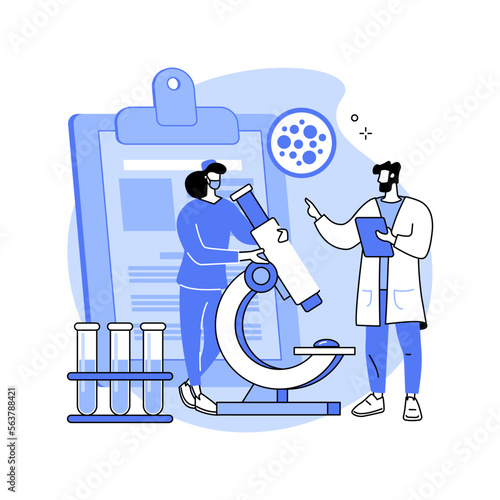 Microbiological technology abstract concept vector illustration.