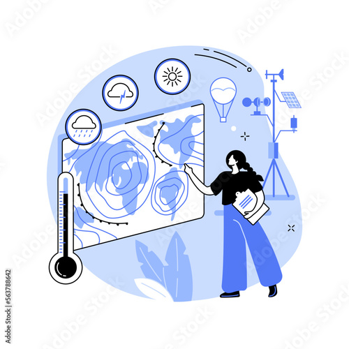 Meteorology abstract concept vector illustration.
