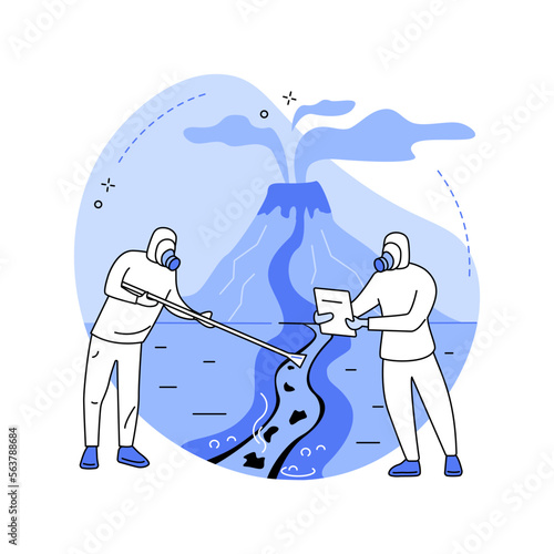 Volcanology abstract concept vector illustration.