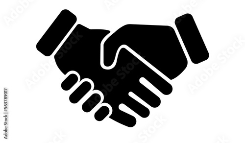 Photographie hand shake icon logo design, hand shake illustration, agreement icon, hand shak