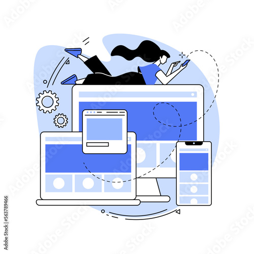 Responsive web design abstract concept vector illustration.