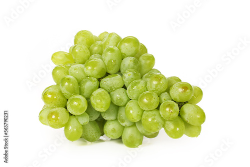 green grapes isolated on white