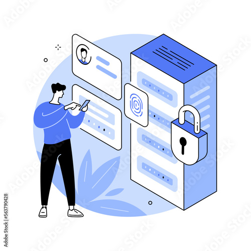 Data protection abstract concept vector illustration.