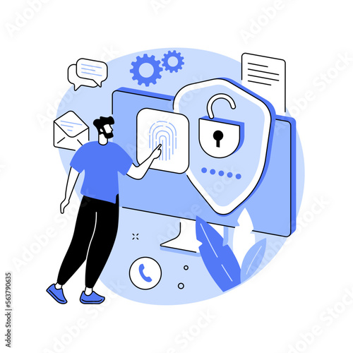 Data privacy abstract concept vector illustration.