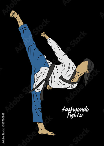 ILLUSTRATION OF MUAYTHAI CHARACTER VECTOR
