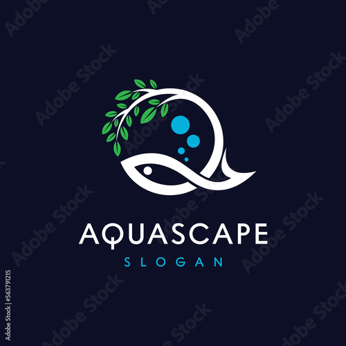 aquarium logo with tree concept