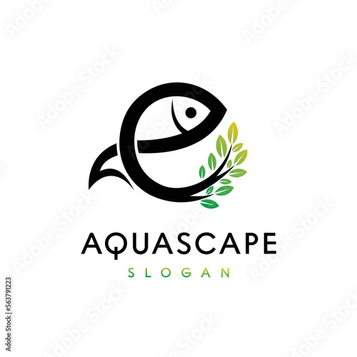 Fish logo with tree concept