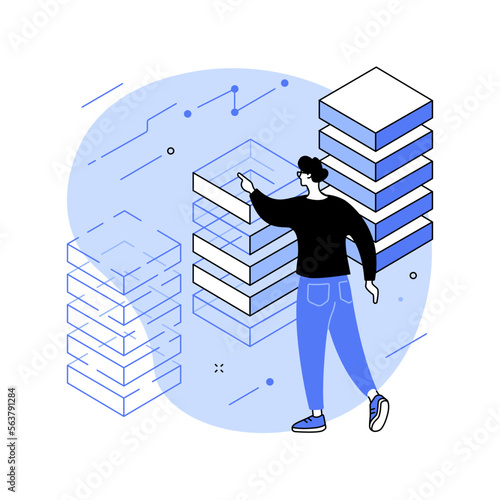 Database abstract concept vector illustration.