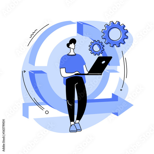 Agile project management abstract concept vector illustration.