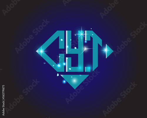 CYT Logo letter monogram with diamond shape design template.
 photo