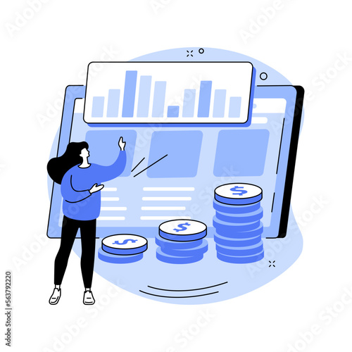 PPC management abstract concept vector illustration.