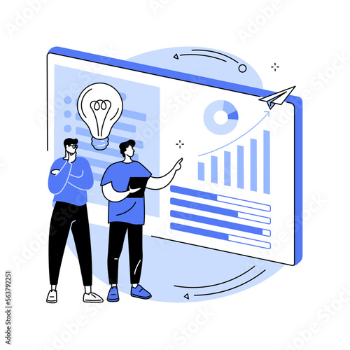 Digital strategy abstract concept vector illustration.