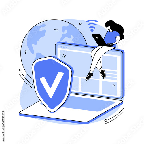 VPN access abstract concept vector illustration.