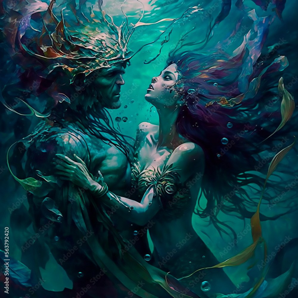Obraz premium mermaid .Generative AI