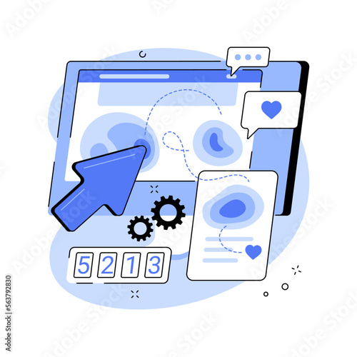 Click tracking abstract concept vector illustration.