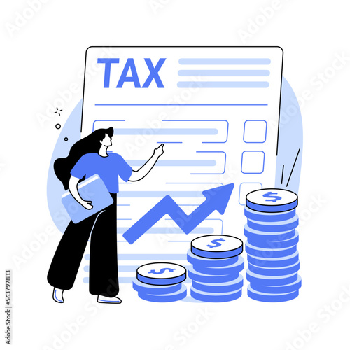 Taxable income abstract concept vector illustration.