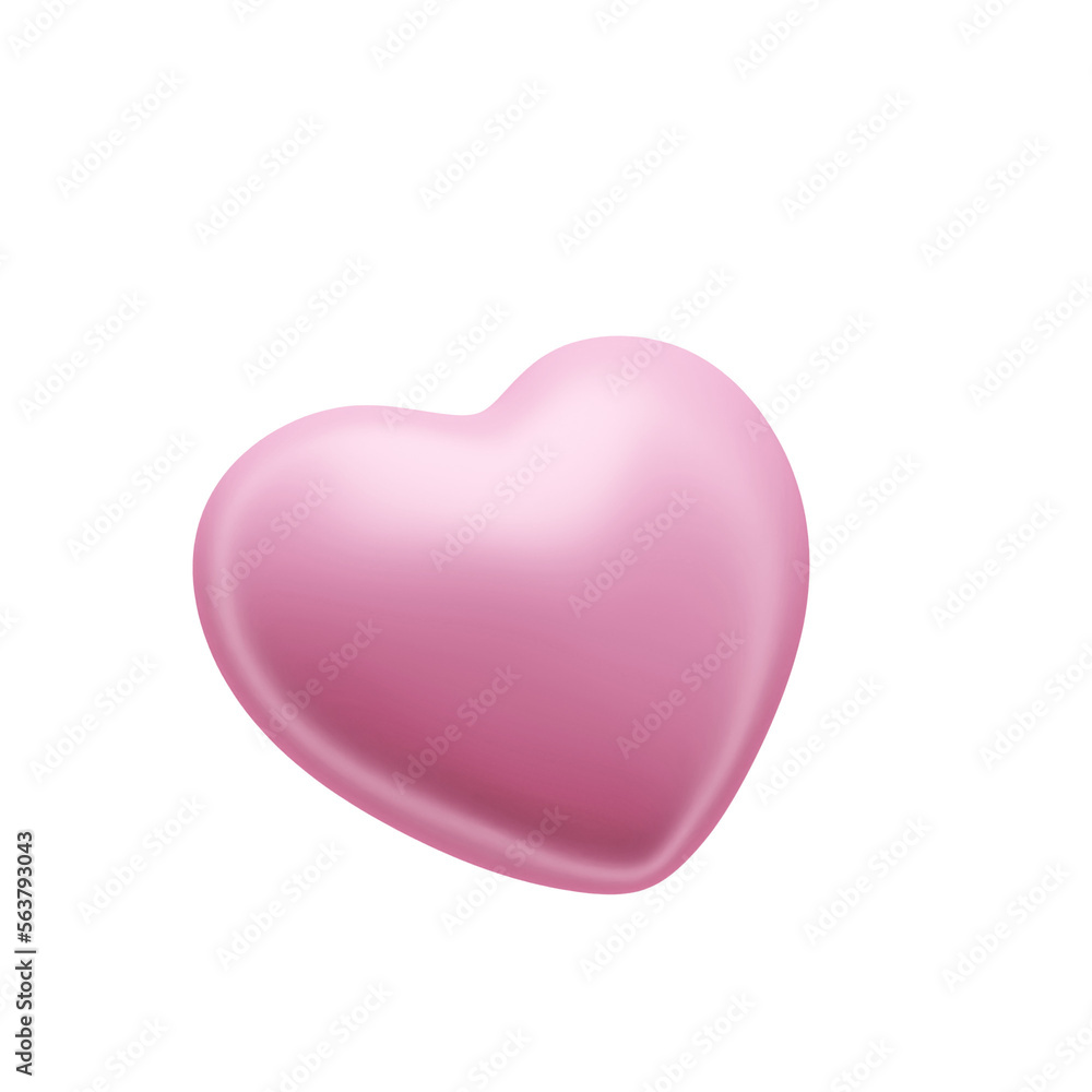 Pink heart icon 3d Pink heart icon 3d