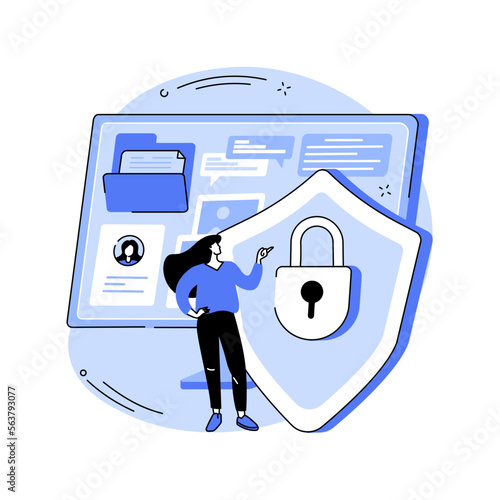 Information privacy abstract concept vector illustration.