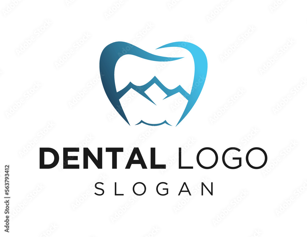 Obraz premium Logo design about Dental on a white background. created using the CorelDraw application.