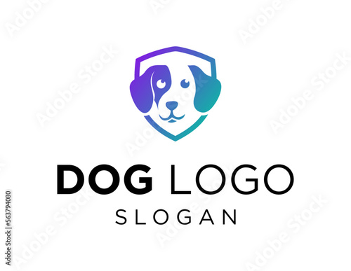 Logo design about Dog on a white background. created using the CorelDraw application.