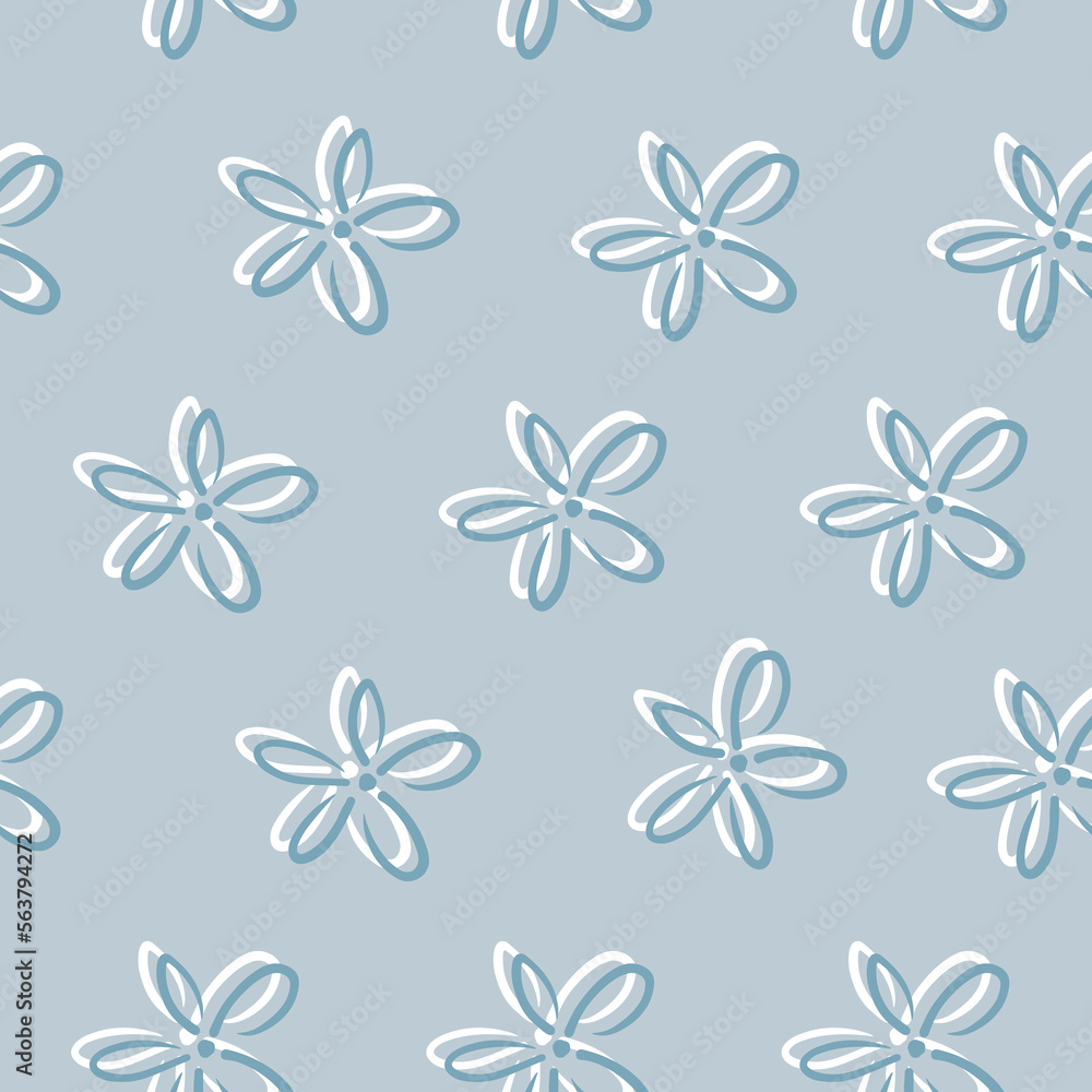 Blue background, blue flowers on a light blue background. Pastel abstract. Blue background, blue flowers on a light blue background. Pastel abstract.