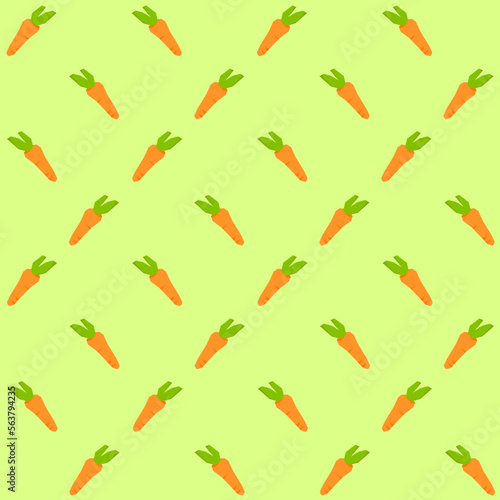 Geometric Carrot Vector Seamless Pattern