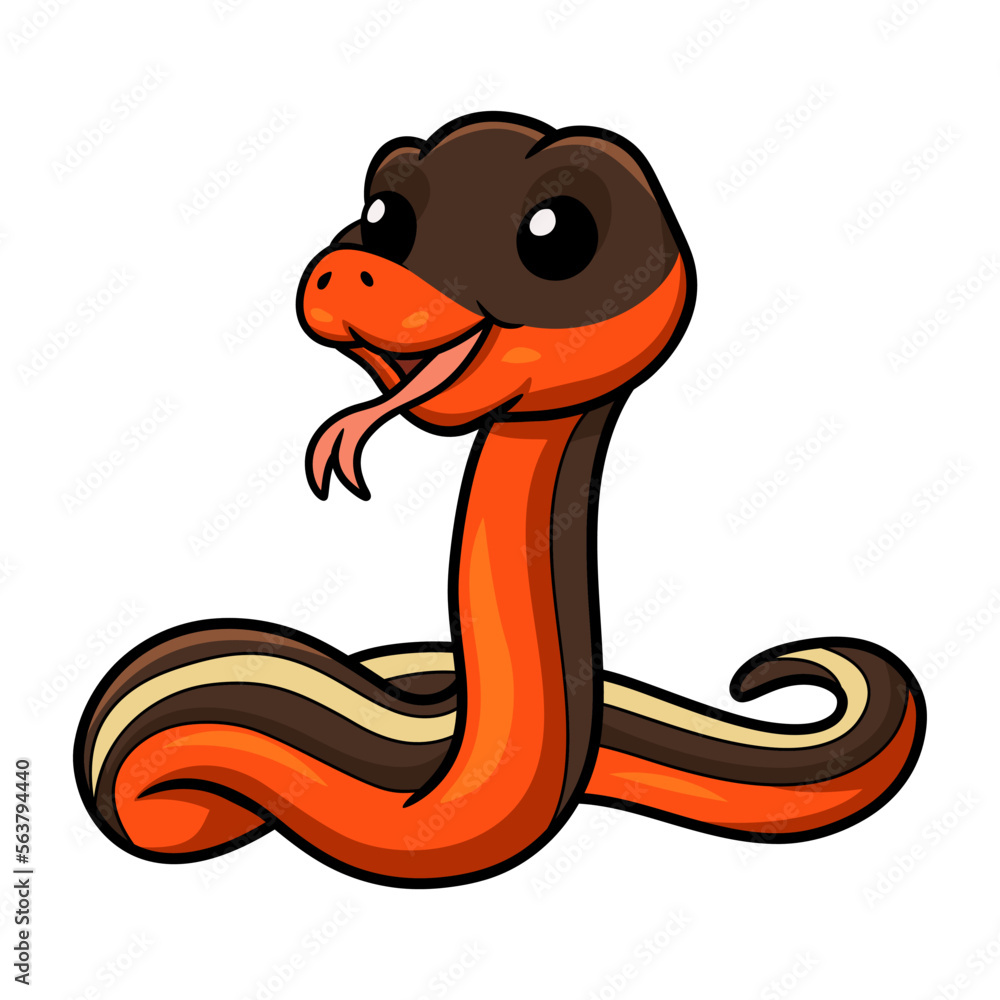 Cute happy garter snake cartoon Cute happy garter snake cartoon