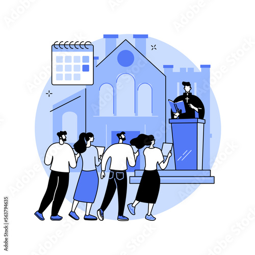 Christian event abstract concept vector illustration.