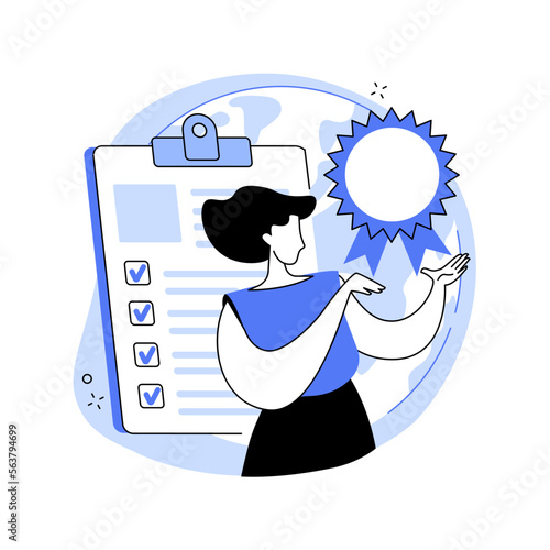 Standard for quality control abstract concept vector illustration.