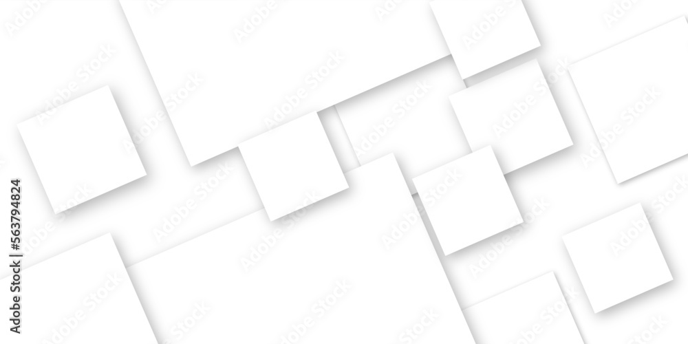 Abstract background with white paper plane and Geometric shape with squares in bright light with soft shadows as pattern . Modern design with business cards stacks arranged in rows at white textured . Abstract background with white paper plane and Geometric shape with squares in bright light with soft shadows as pattern . Modern design with business cards stacks arranged in rows at white textured .