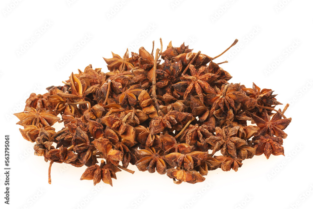 Obraz premium star anise on white background