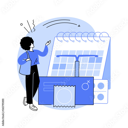Contraception abstract concept vector illustration.