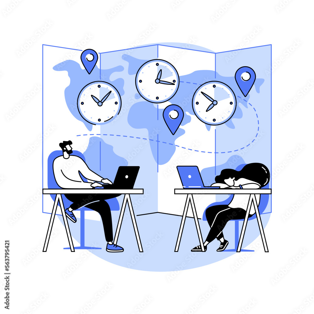 Time zones abstract concept vector illustration. Time zones abstract concept vector illustration.