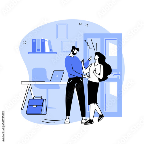Sexual harassment abstract concept vector illustration.