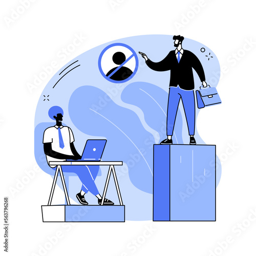 Racial discrimination abstract concept vector illustration.