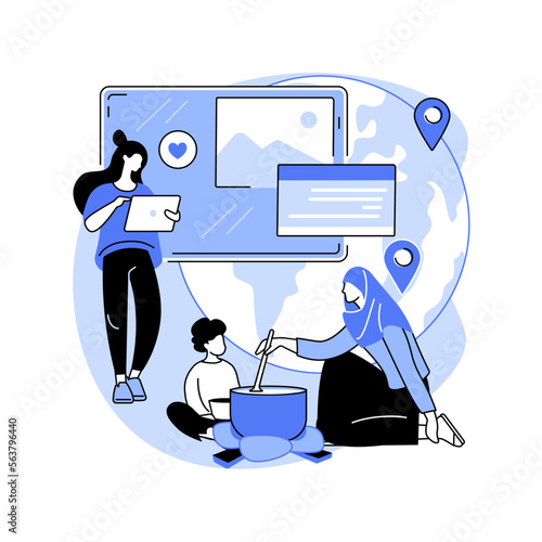 Technology gap abstract concept vector illustration.