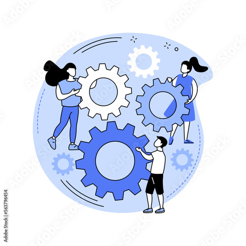 Social development abstract concept vector illustration.