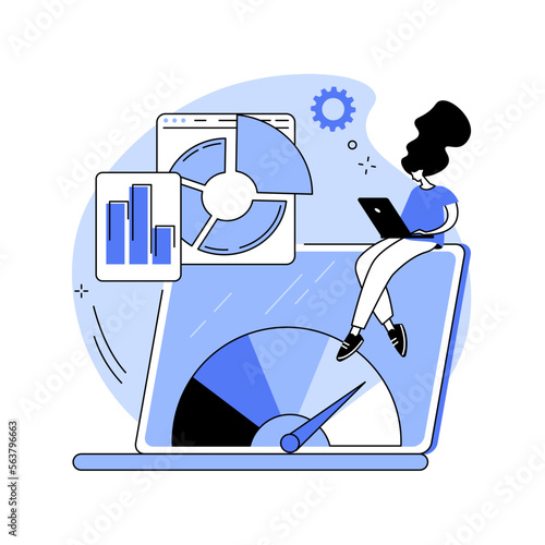 Benchmark testing abstract concept vector illustration.