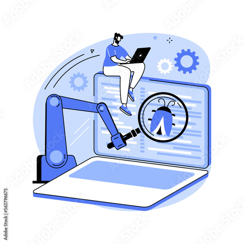Automation testing abstract concept vector illustration.