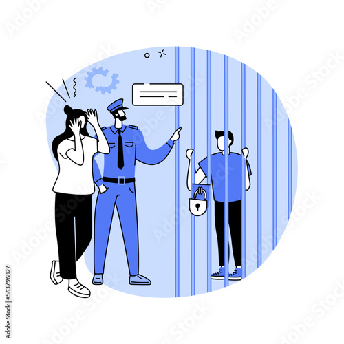 Juvenile delinquency abstract concept vector illustration. photo