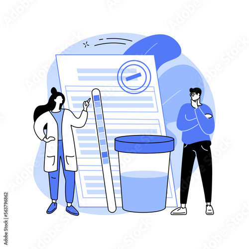 Urinalysis abstract concept vector illustration.