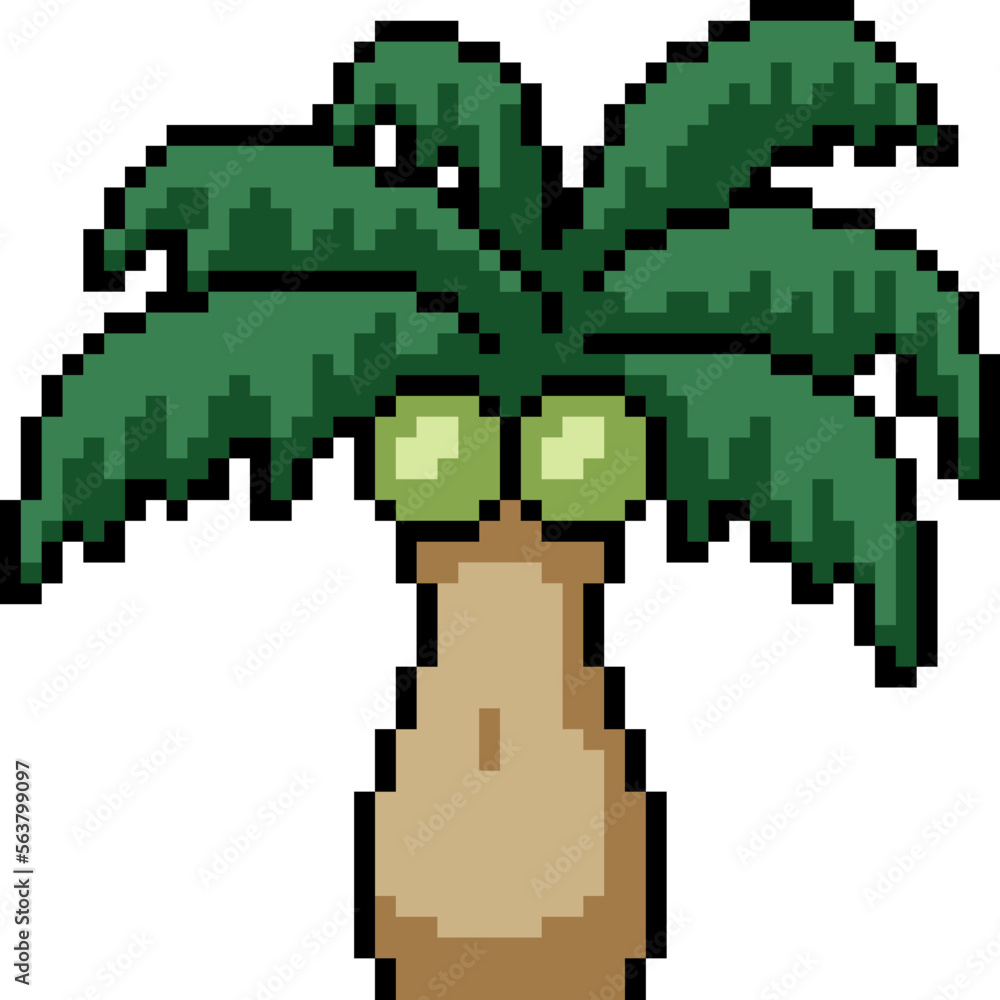 pixel art sexy coconut tree