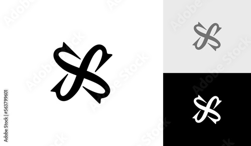 Luxury letter SS initial monogram logo design vector