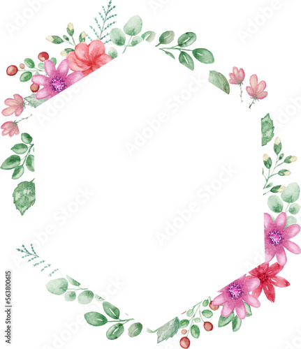 frame of flowers