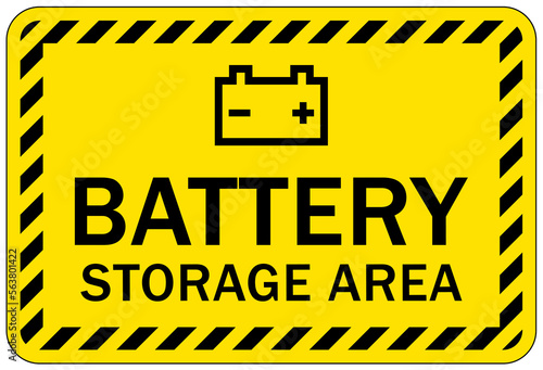 Battery storage sign and labels