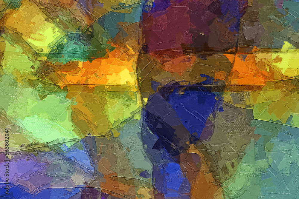 Obraz premium Beautiful abstract hand-drawn geometric illustration background
