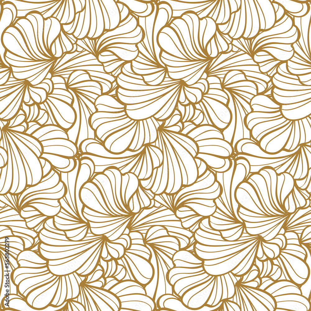 Abstract floral vector seamless pattern. Vector graphic background.