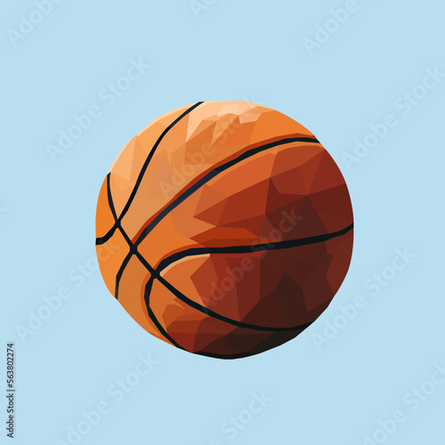 basket ball, vector polygon ball