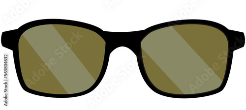 glasses with brown glasses vector illustration