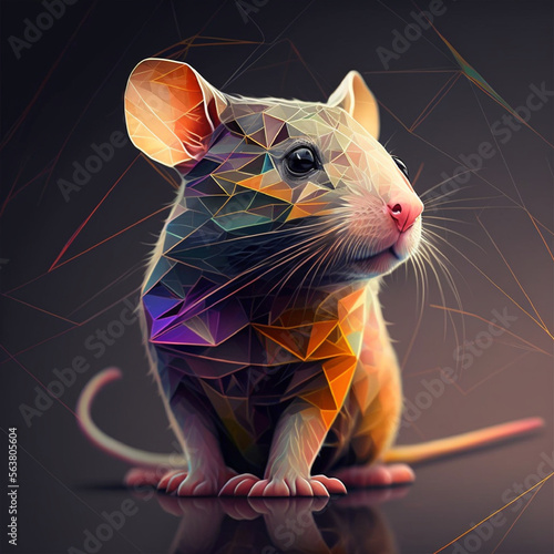 cat and mouse, zodiac animal set, Chinese zodiac, astrological signs, abstract horoscope, Chinese new year animals by Generative AI
